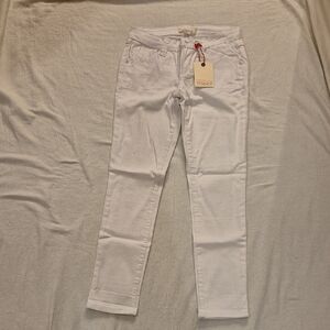 2.1 Denim White Skinny Jeans Sleek Style
